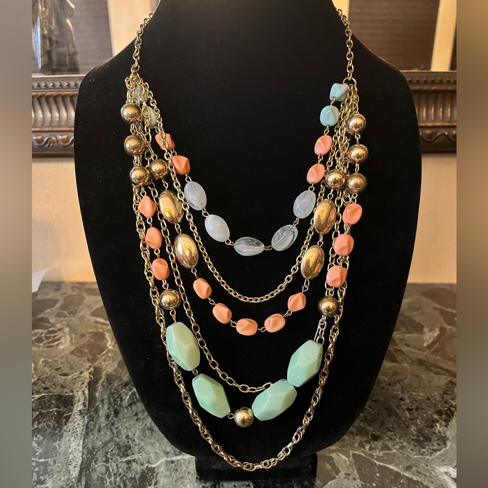 Multi-Color Layered Necklace